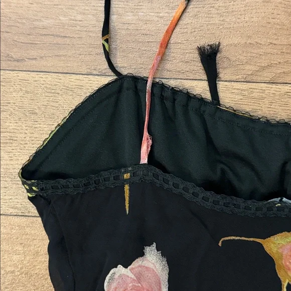 Vintage Betsey Johnson Size Small Dark Floral Mini Dress Dainty Feminine 90’s - Picture 8 of 16